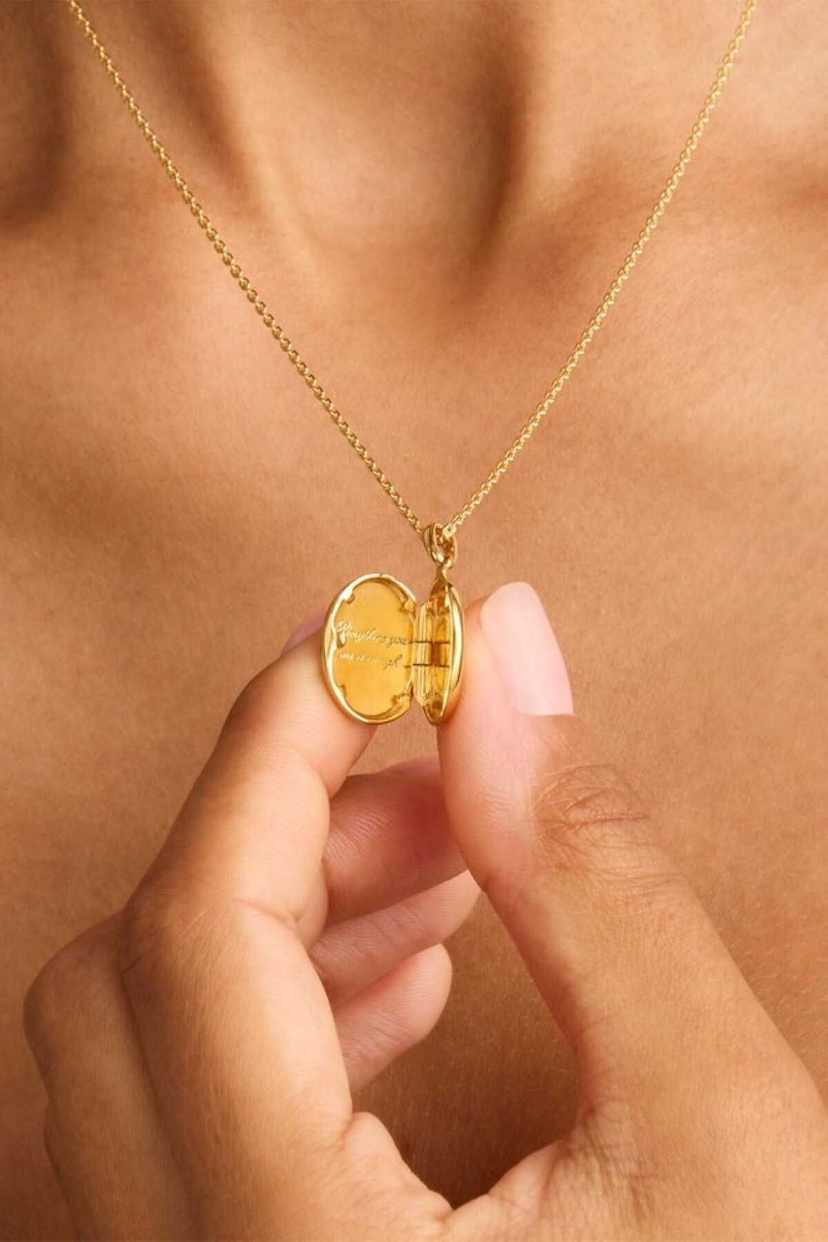 Gold locket necklace nz deals