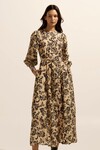 TANGENT DRESS (OCHRE FLORAL)