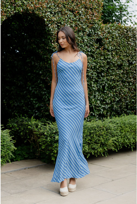 CAMILLE DRESS (CANDY BLUE STRIPE)