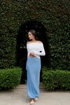 ENAMOURED SKIRT (CANDY BLUE STRIPE)