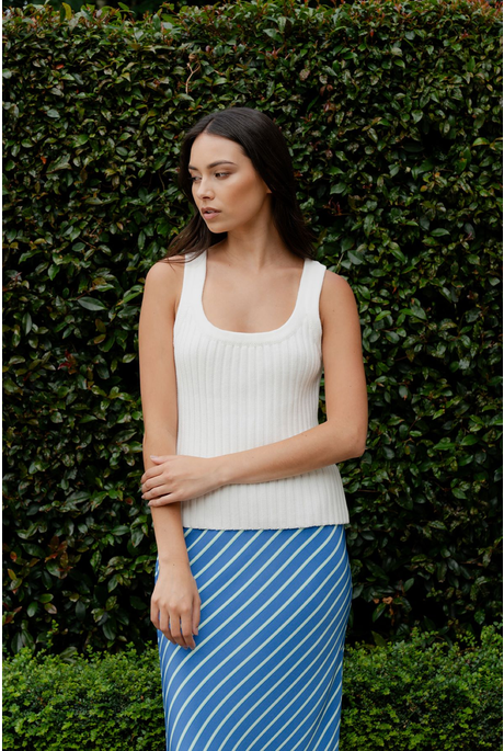 PHOEBE TOP (IVORY RIB)