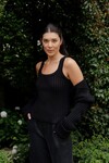 PHOEBE TOP (BLACK RIB)