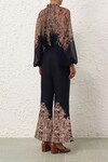 NATURA BILLOW BLOUSE (NAVY PAISLEY)