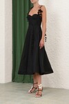 NATURA MIDI CORSET DRESS (BLACK)