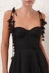 NATURA MIDI CORSET DRESS (BLACK)