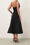 NATURA MIDI CORSET DRESS (BLACK)