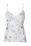 NATURA TIE NECK BILLOW TOP (BLUE GARDEN PRINT)