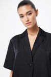 ADRIFT ONE BUTTON SHIRT (BLACK)