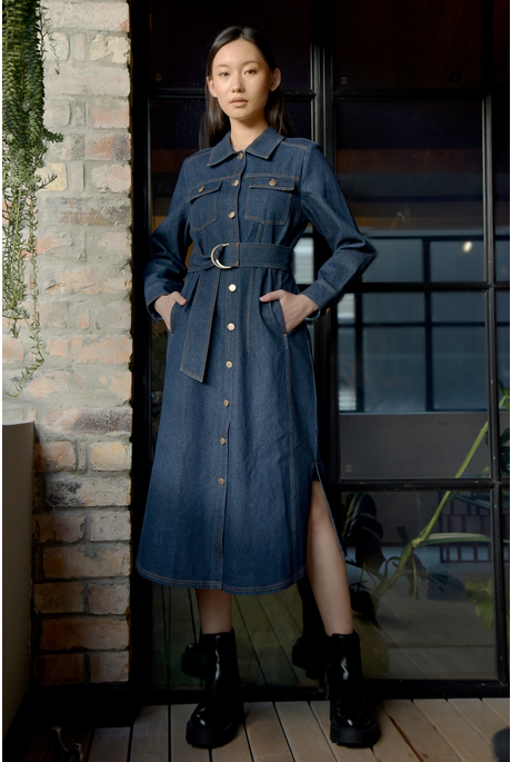 DRESSING AROUND DRESS (DEEP BLUE)