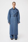 BEA DENIM TRENCH COAT (CLASSIC BLUE)