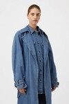 BEA DENIM TRENCH COAT (CLASSIC BLUE)