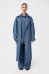 BEA DENIM TRENCH COAT (CLASSIC BLUE)