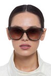 DELLA SUNGLASSES (SLATE/MAPLE TORT)