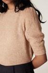 MOHAIR PUFF SLEEVE TEE (CAMEL)