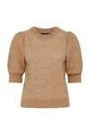 MOHAIR PUFF SLEEVE TEE (CAMEL)