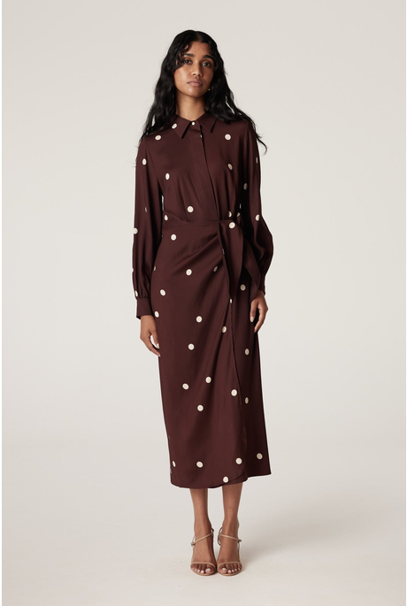 ROBERTS SHIRT DRESS (CHOCOLATE SPOT)