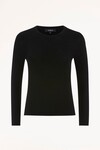 SUPERFINE MERINO RIB CREW (BLACKI)