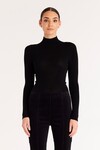 SEAMLESS MERINO TURTLE NECK (BLACK)