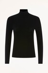 SEAMLESS MERINO TURTLE NECK (BLACK)