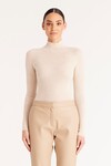 SEAMLESS MERINO TURTLE NECK (WHEAT)