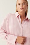 RIDDLE BUTTONED CREPE SHIRT (CHALK PINK)
