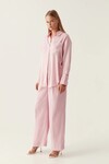 RIDDLE BUTTONED CREPE SHIRT (CHALK PINK)