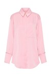 RIDDLE BUTTONED CREPE SHIRT (CHALK PINK)