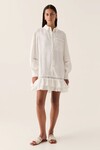 REFRAME LOGO TRIM MINI DRESS (IVORY)