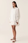 REFRAME LOGO TRIM MINI DRESS (IVORY)