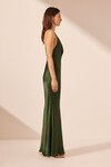 ELIA PLUNGED OPEN BACK HALTER MAXI DRESS (FERN)