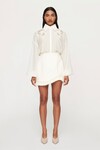 BOWIE RAFFIA MINI SKIRT (OFF WHITE)