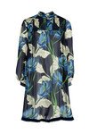 SHIRR PERFECTION DRESS (NAVY FLORAL)