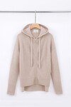 N.16 CASHMERE ZIP HOODIE (CHAMPAGNE)