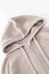 N.16 CASHMERE ZIP HOODIE (CHAMPAGNE)