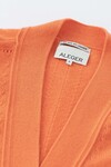 N.99 CASHMERE BLEND HI LOW CARDIGAN (ORANGE PEEL)