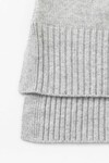 N.93 CASHMERE BLEND MINI CABLE FUNNEL NECK (POLAR GREY)