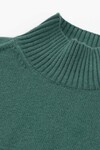 N.121 CASHMERE BLEND DEEP HEM RIBBED FUNNEL (FOREST)