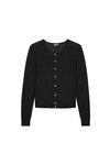 MERINO CROP CREW CARDI (BLACK)