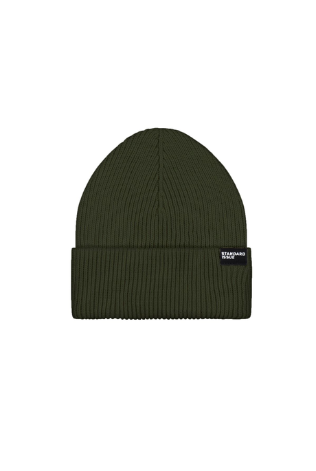 MERINO RIB BEANIE (LODEN)