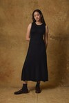 MERINO FLARED DRESS (BLACK)