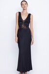 JULIETTE V NECK MAXI DRESS (BLACK)