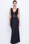 JULIETTE V NECK MAXI DRESS (BLACK)