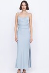 MARI LOU GATHERED MAXI DRESS (DOVE BLUE)