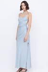 MARI LOU GATHERED MAXI DRESS (DOVE BLUE)