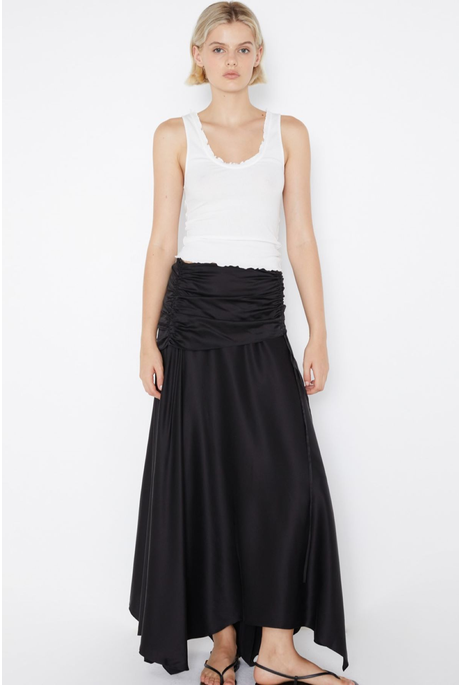 CHANTILLY RUCHED SKIRT (BLACK)