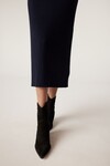 MERINO V RIB DRESS (INK NAVY)