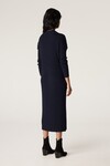 MERINO V RIB DRESS (INK NAVY)