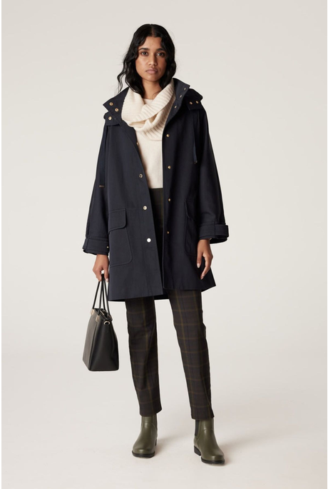 ANAIS CAR COAT (NAVY)