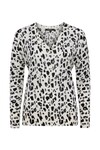 SUPERFINE PRINT V JUMPER (BLACK PRINT)
