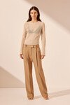 IRENA LOW RISE SLOUCH PANT (WHEAT)